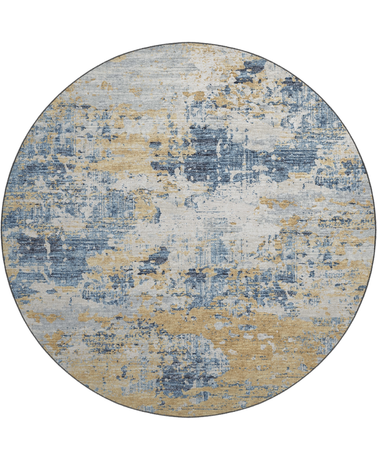 D Style Sandhurst Sdh4 8' X 8' Round Area Rug In Navy