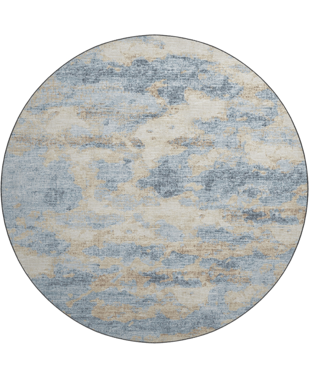 D Style Camberly Cm6 8' X 8' Round Area Rug In Indigo