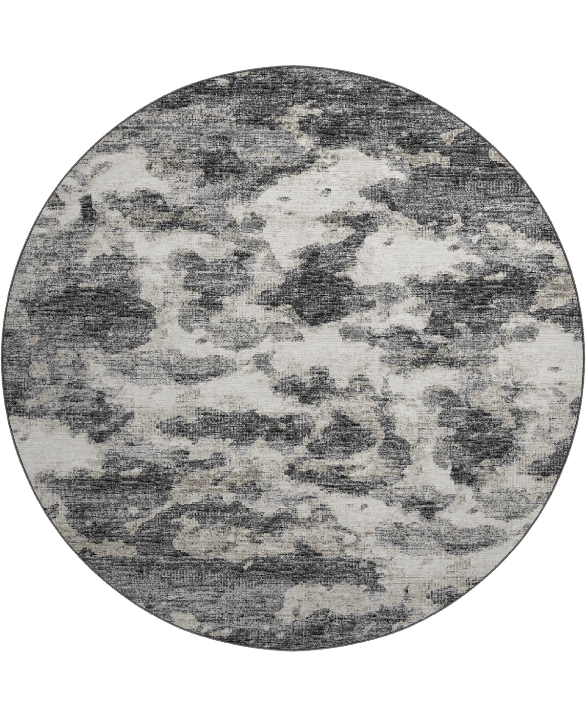 D Style Sandhurst Sdh6 8' X 8' Round Area Rug In Black