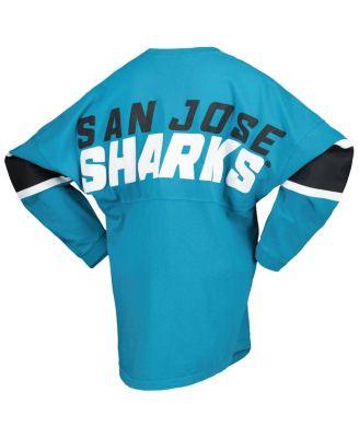 Women's Teal San Jose Sharks Jersey Long Sleeve T-shirt