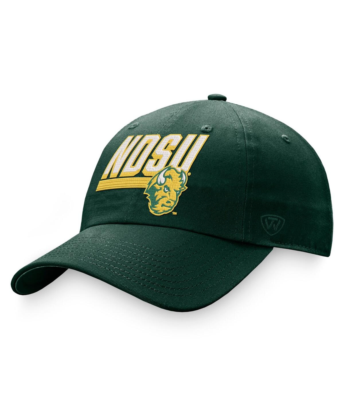 Shop Top Of The World Men's  Green Ndsu Bison Slice Adjustable Hat