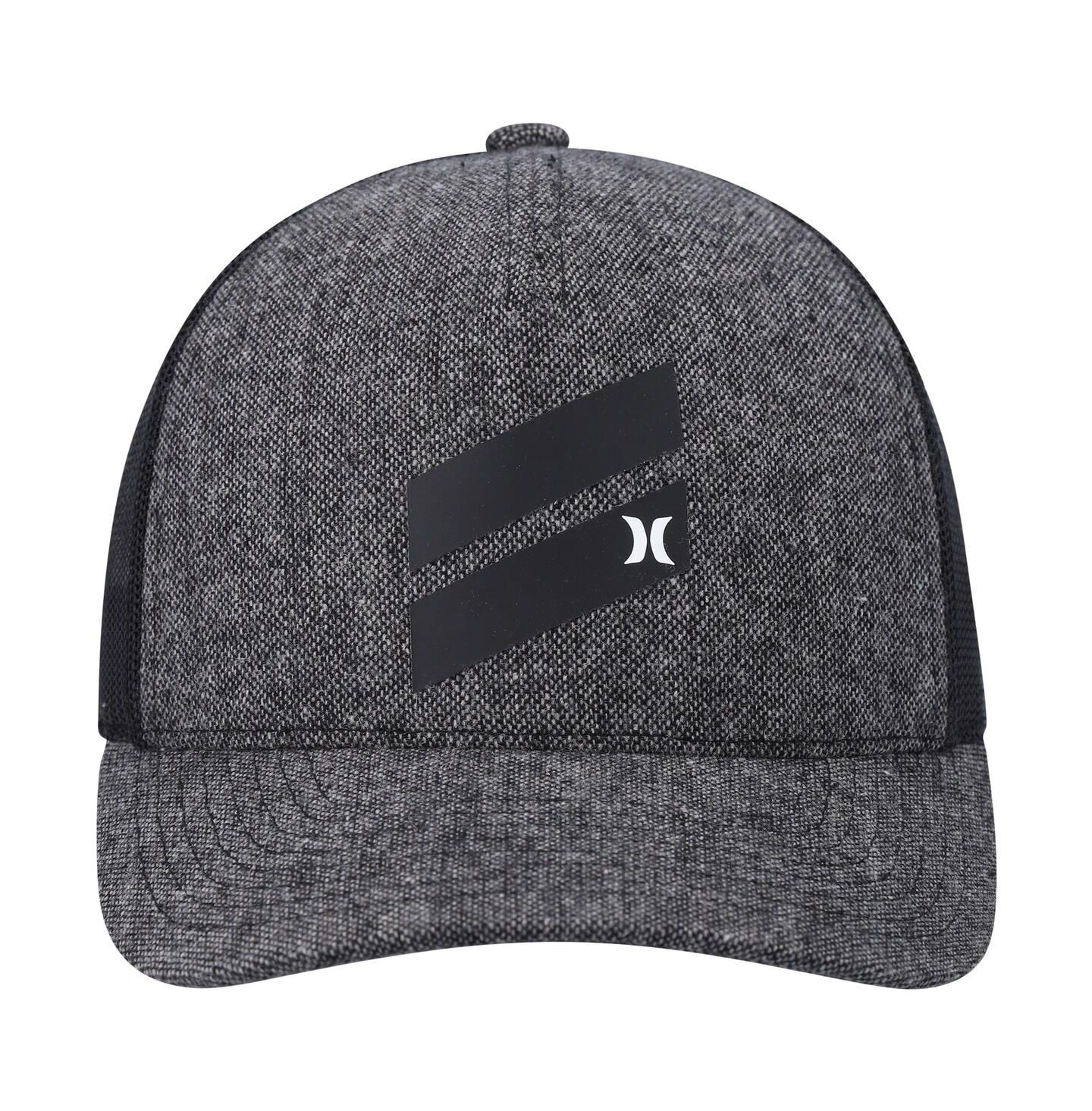 Мужская кепка-снэпбэк Hurley Icon Slash Trucker, Heathered Black — фото 2