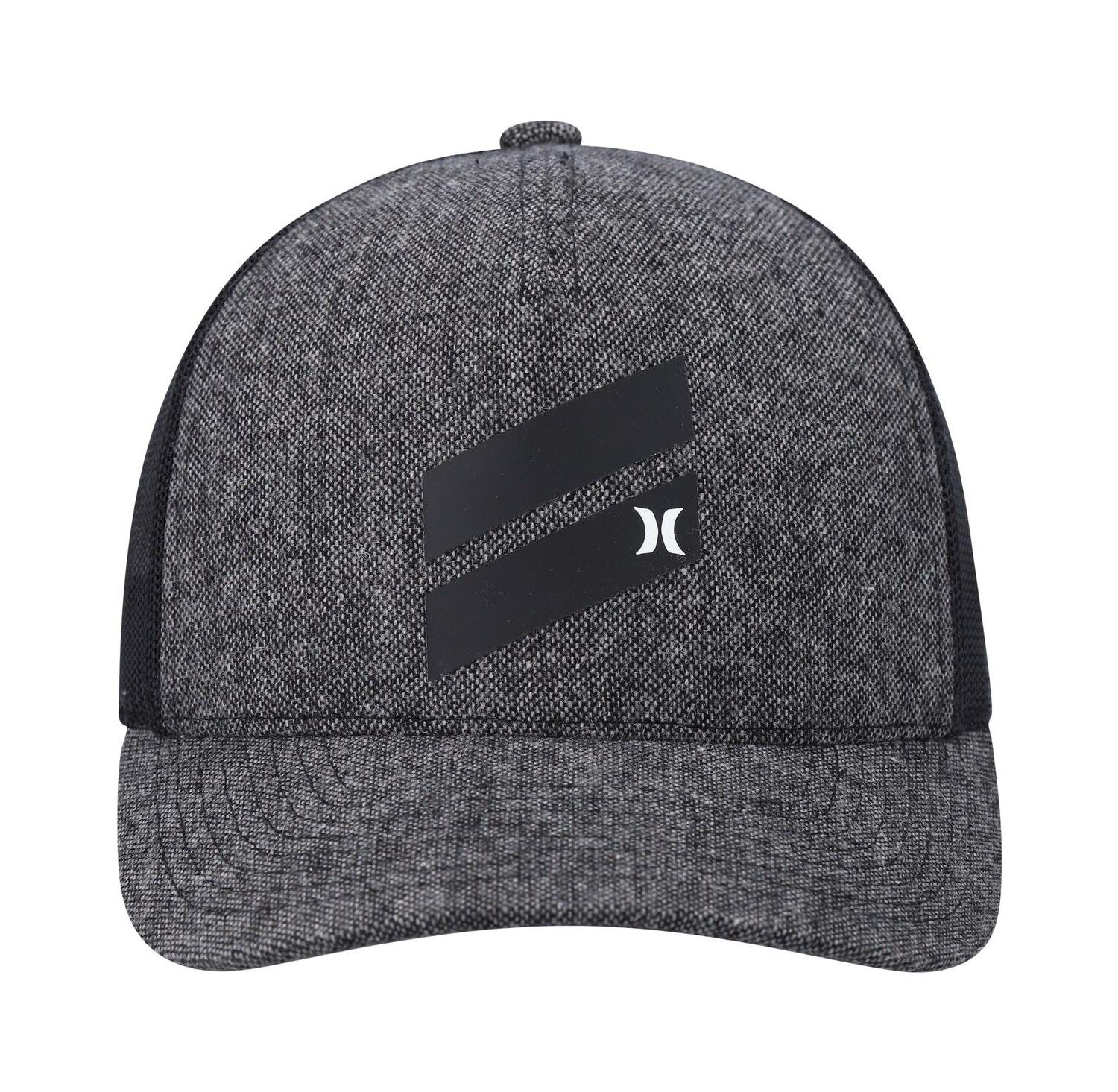 Men's Heathered Black Icon Slash Trucker Snapback Hat