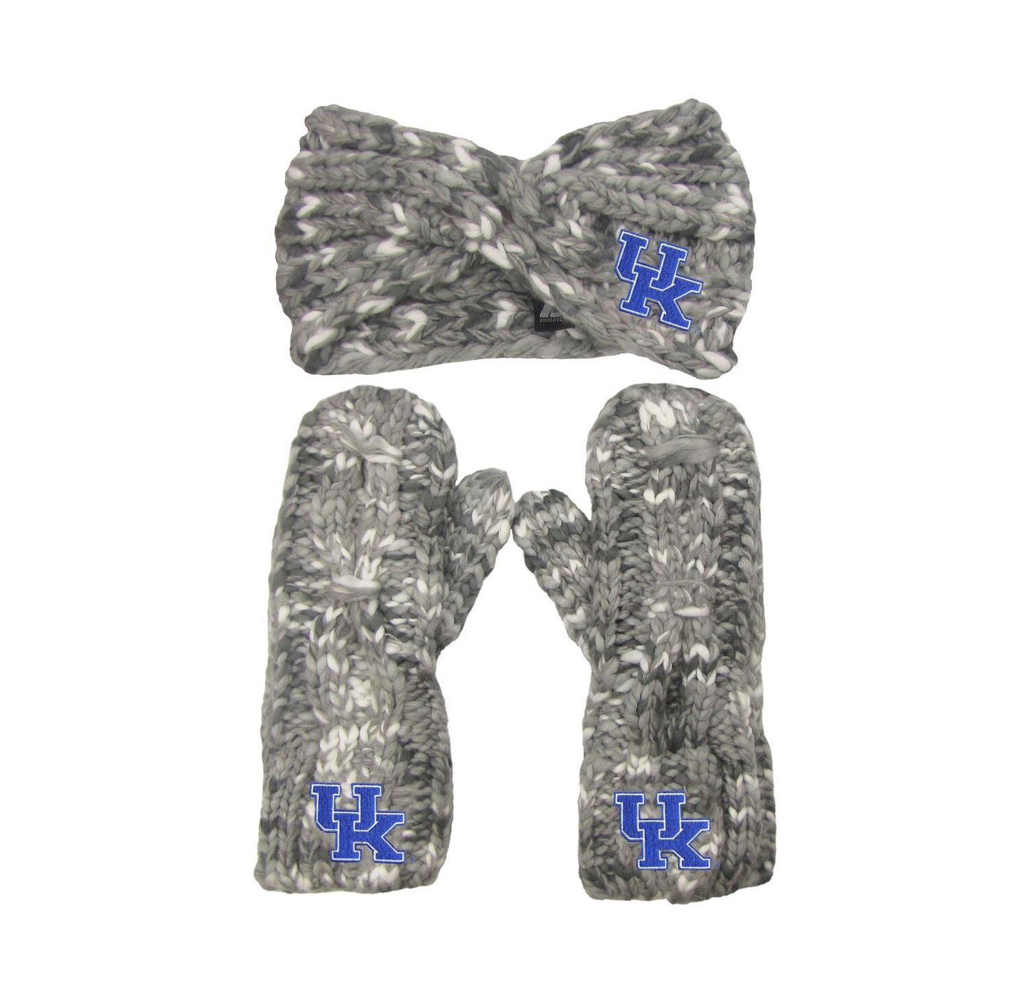 Women's Kentucky Wildcats Logo Marled Headband And Mitten Set