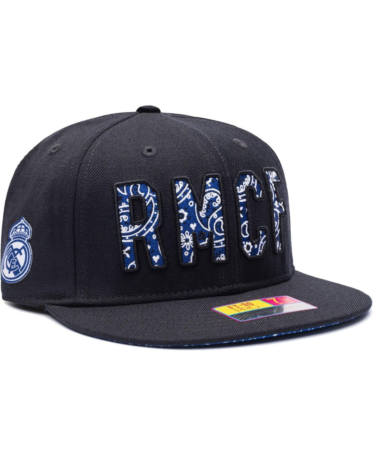 FAN INK MEN'S NAVY REAL MADRID BODE FITTED HAT