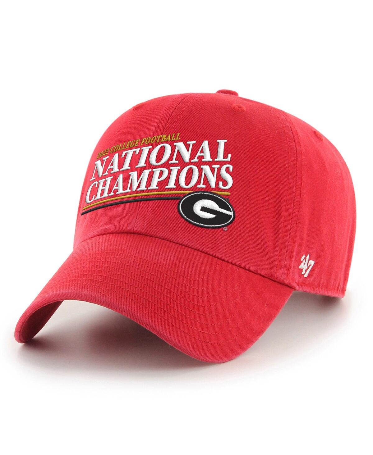 47 Brand Men's ' Red Georgia Bulldogs College Football Playoff 2022 National Champions Slant Clean Up