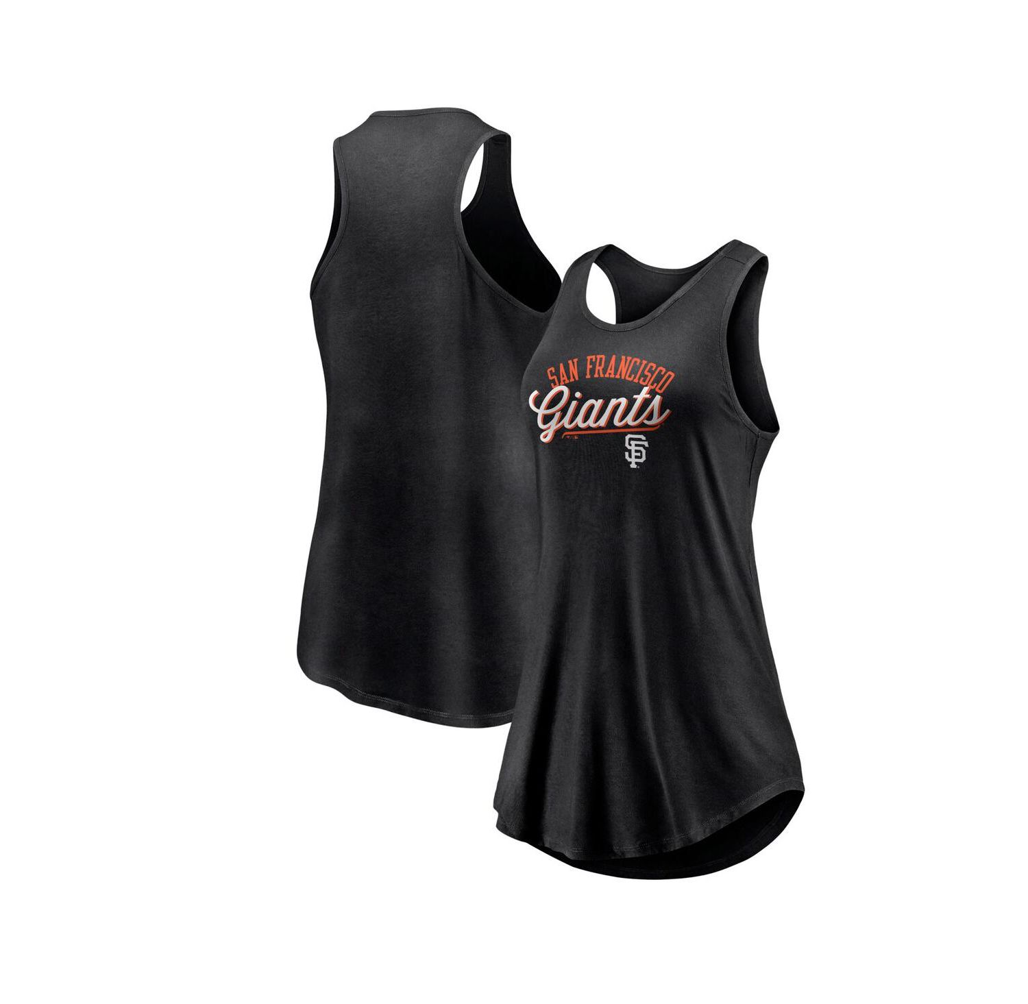 Women's Black San Francisco Giants Simplicity Swing Racerback Scoop Neck Tank Top