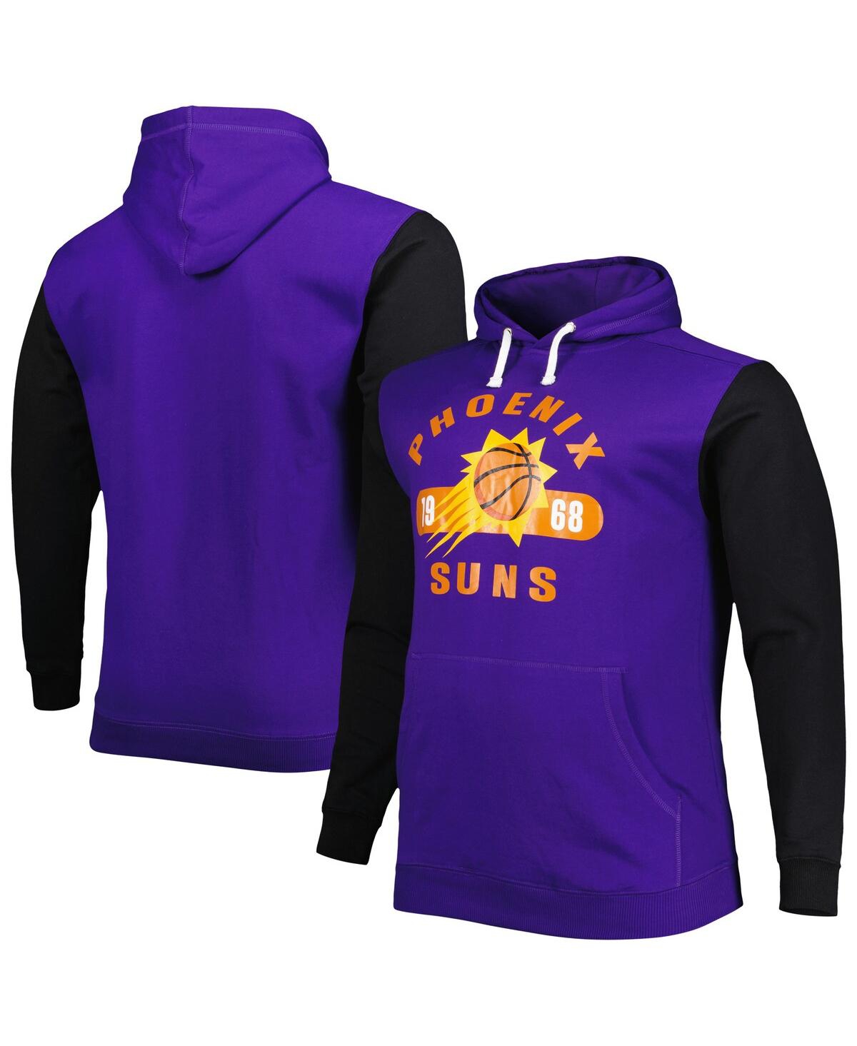 Men's Fanatics Purple, Black Phoenix Suns Big and Tall Bold Attack Pullover Hoodie - Purple, Black
