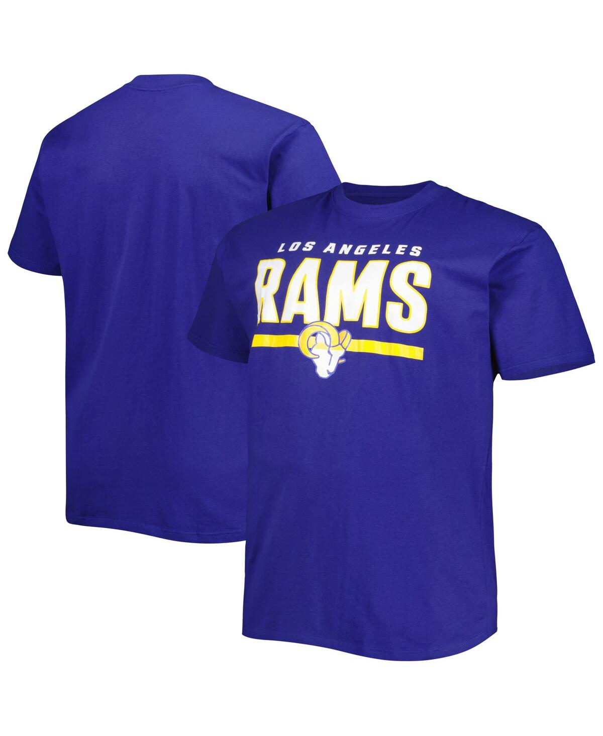 Shop Fanatics Men's  Royal Los Angeles Rams Big And Tall Speed And Agility T-shirt