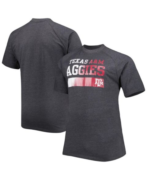 Мужская футболка Profile Charcoal Texas A&M Aggies Big and Tall Raglan