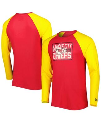 New Era Men's Red Kansas City Chiefs Current Raglan Long Sleeve T-shirt ...