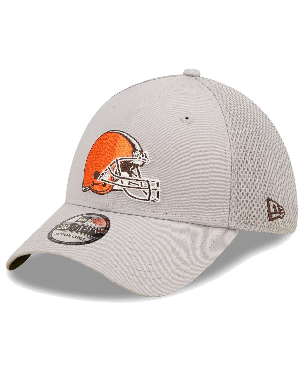 Shop New Era Men's  Gray Cleveland Browns Team Neo 39thirty Flex Hat