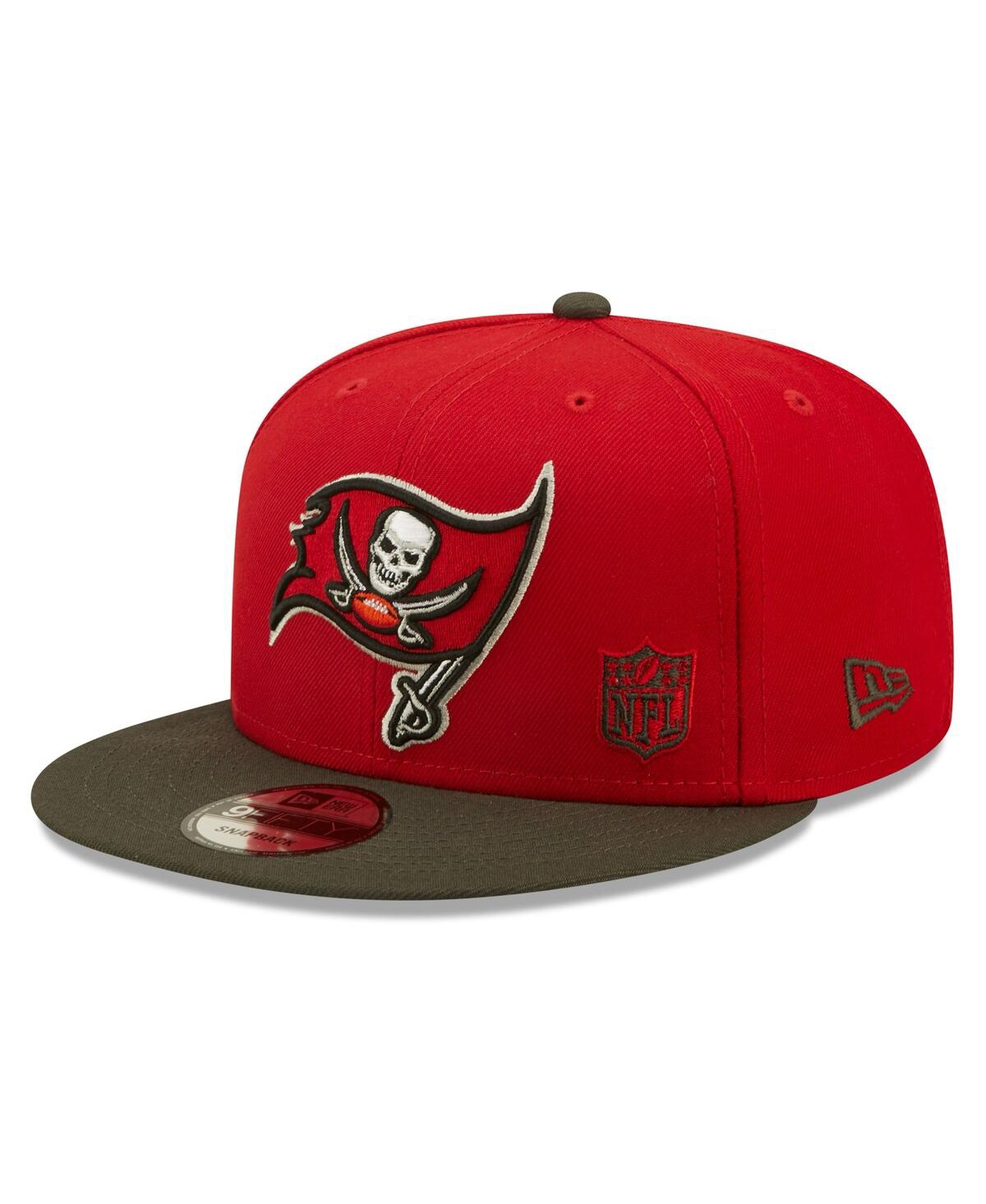 Shop New Era Men's  Red, Pewter Tampa Bay Buccaneers Flawless 9fifty Snapback Hat In Red,pewter