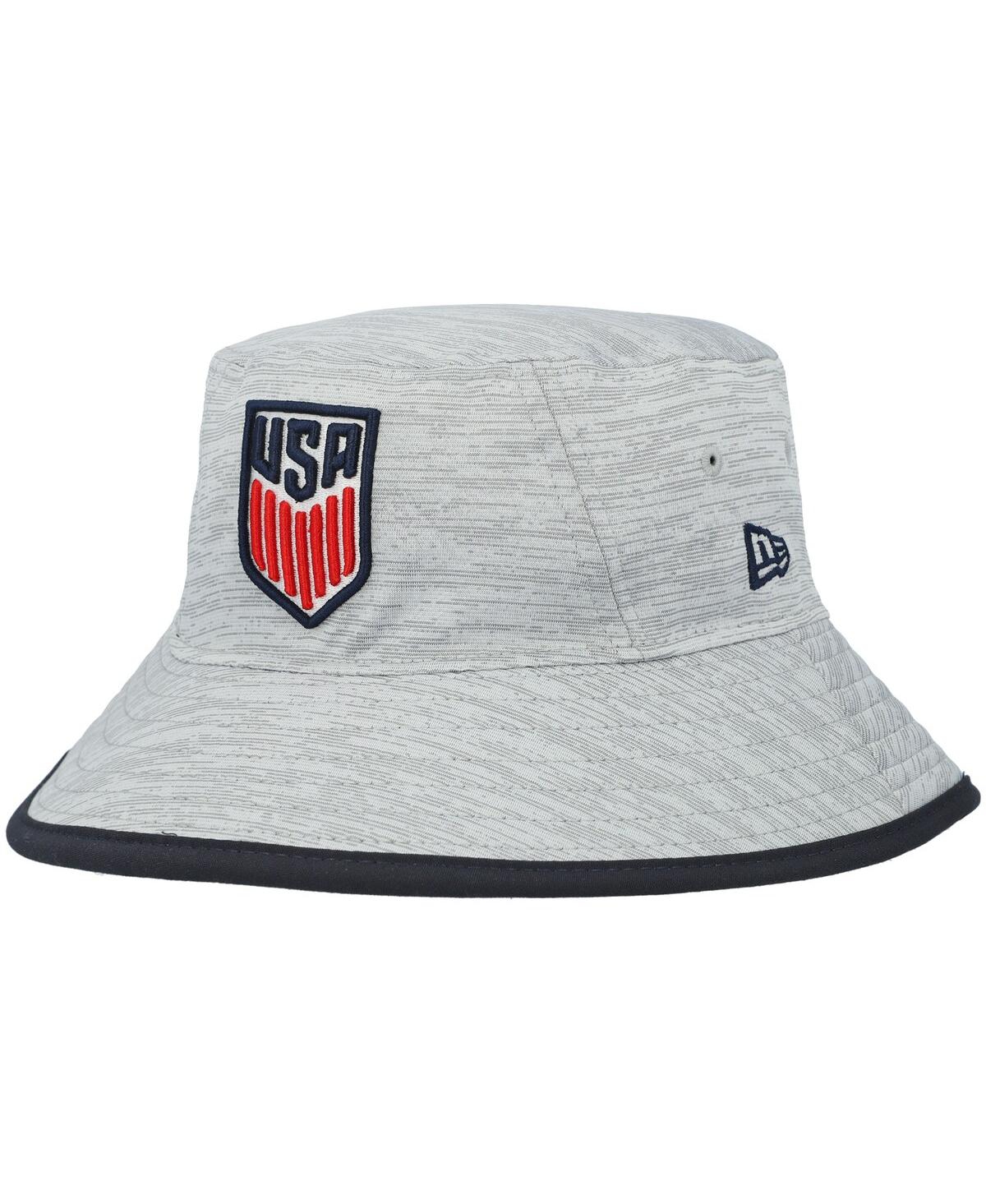 NEW ERA MEN'S NEW ERA GRAY USMNT DISTINCT BUCKET HAT