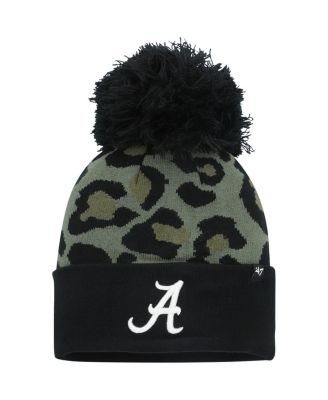 Womens 47 Brand Hunter Green Alabama Crimson Tide Bagheera Cuffed Knit Hat with Pom 4590₽
