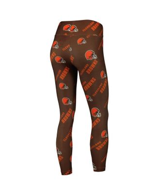Women's Brown Cleveland Browns Breakthrough Allover Print Leggings