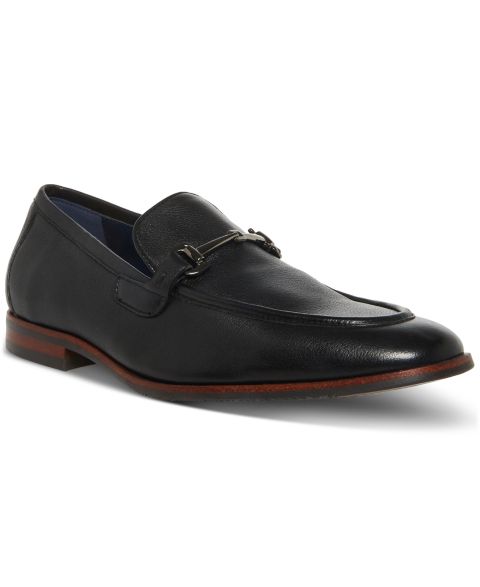 Мужские туфли Steve Madden Caspin Bit Dress Loafer, цвет: Чёрный кожаный