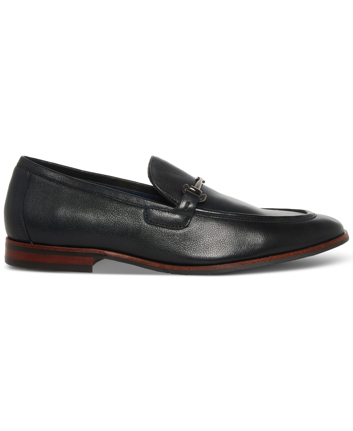 Мужские туфли Steve Madden Caspin Bit Dress Loafer, цвет: Чёрный кожаный — фото 7
