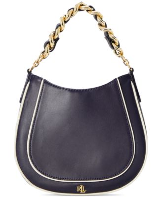 Lauren Ralph Lauren - Charli Braided Handle Small Leather Shoulder Bag