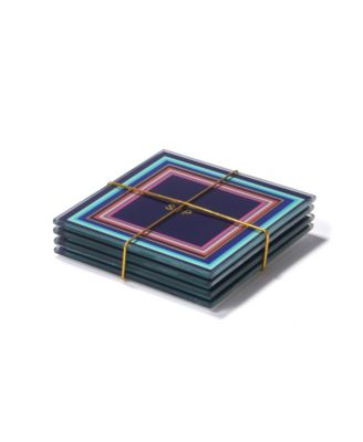 4" D Cheers to You Glass Coaster Set, 4 Piece