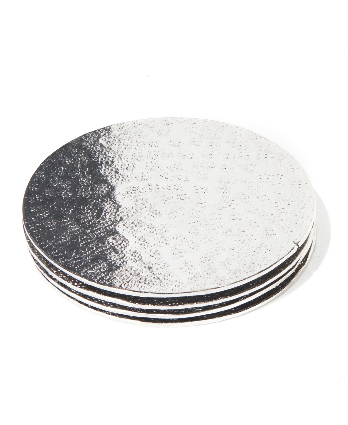 American Atelier Round Coasters Set, 4 Piece In Silver