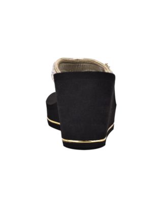 Sarraly Eva Logo Wedge Slip On Flip Sandals