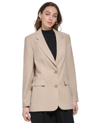 DKNY - Women's Notch-Collar Flap-Pocket Long-Sleeve Blazer