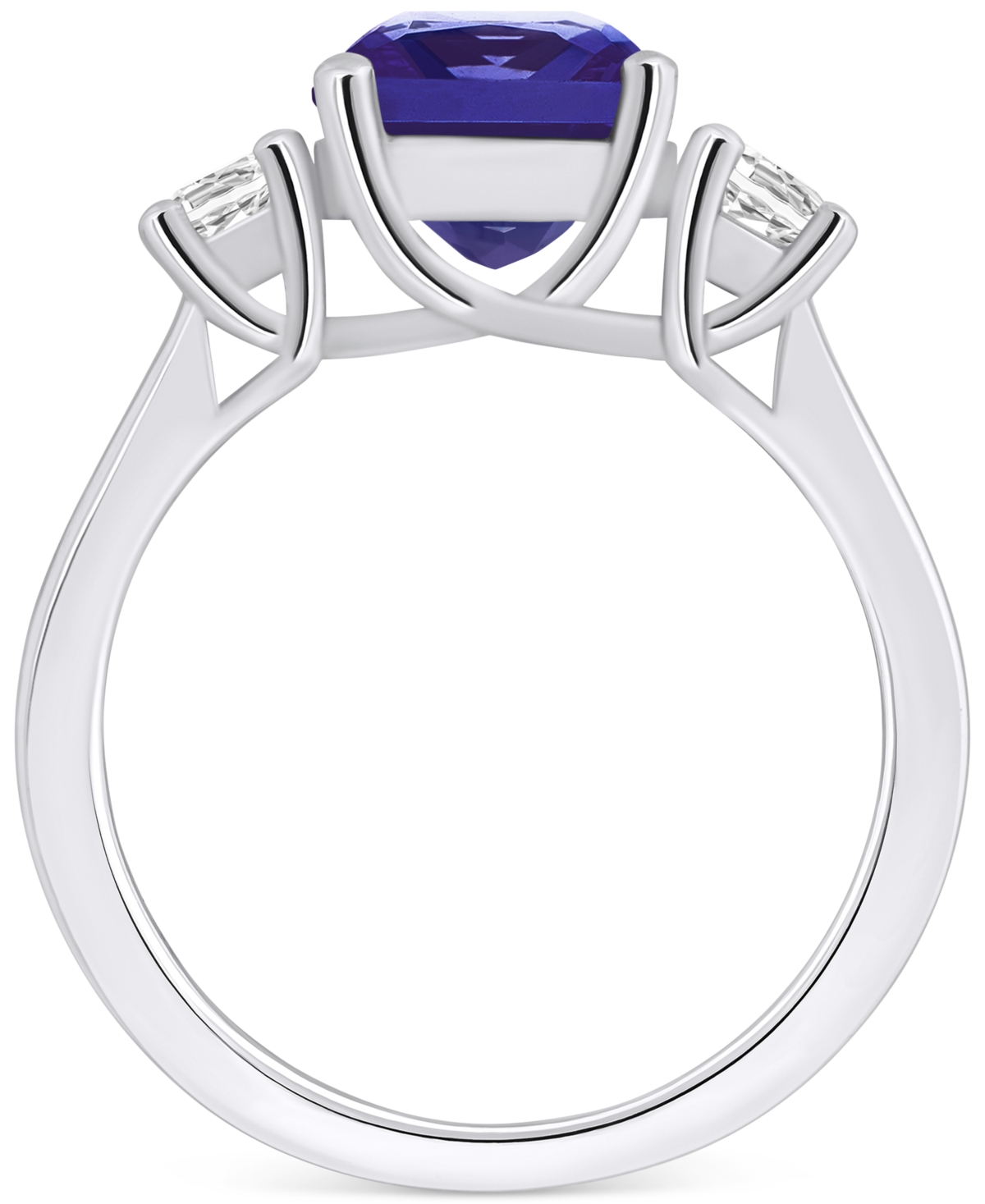 Tanzanite (2-1/3 ct. t.w.) & Diamond (1/3 ct. t.w.) Cushion Ring in 14k Gold