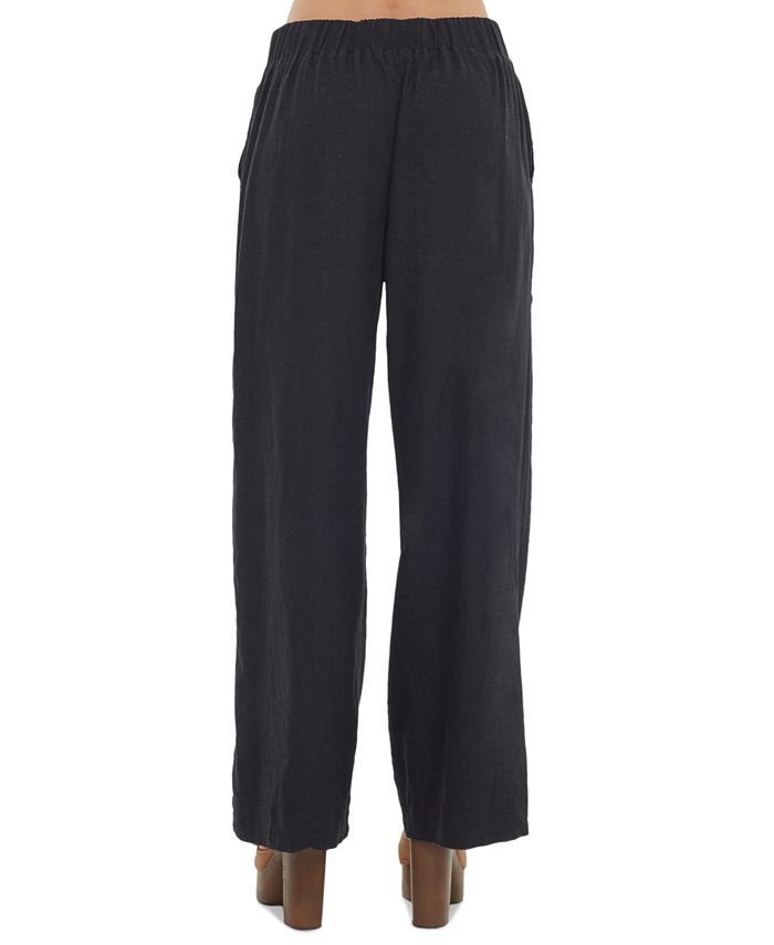 Black Tape Women's ElasticWaist WideLeg PullOn Pants Macy's