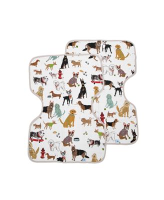 Baby Girls and Baby Boys Cotton Muslin Baby Burp Cloth, Pack of 2