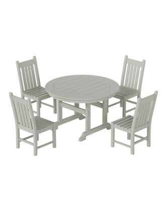 5 Piece Outdoor Patio Dining Set Outdoor Round Table and Chair Set