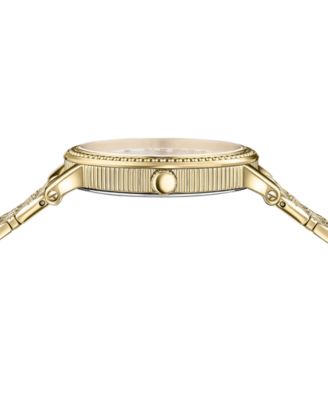 Women's Swiss V-Dollar Gold Ion Plated Bracelet Watch 37mm