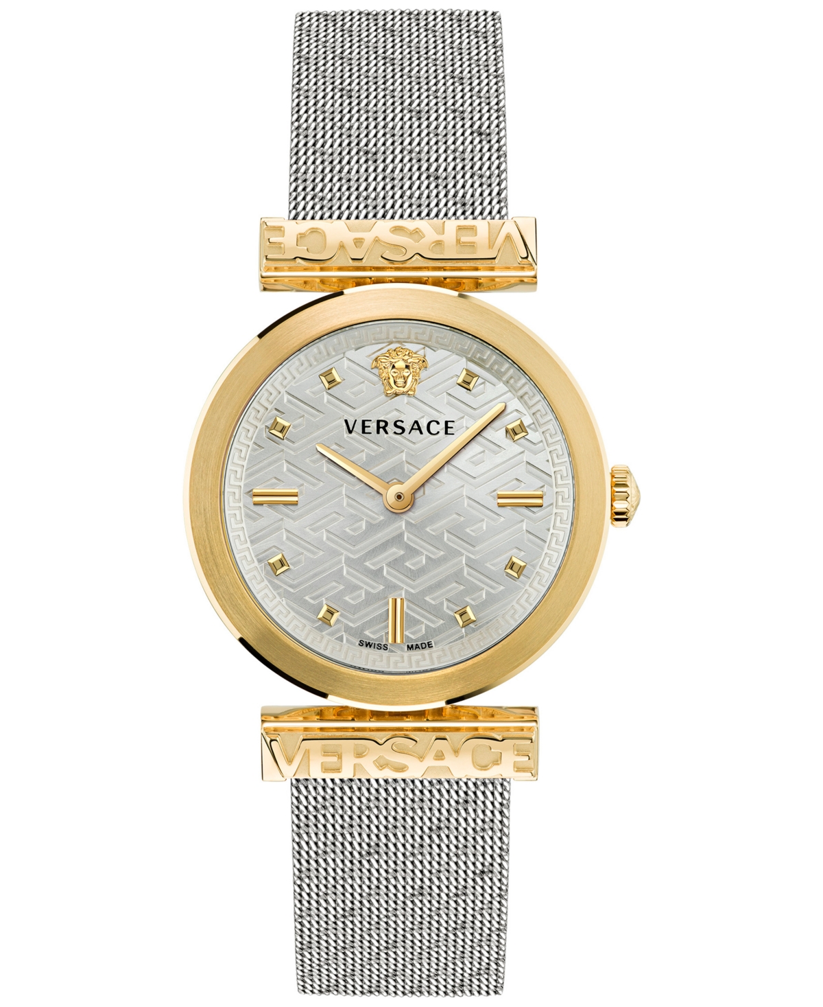 Versace Women's Swiss Regalia Stainless Steel Mesh Bracelet Watch 34mm In Two Tone