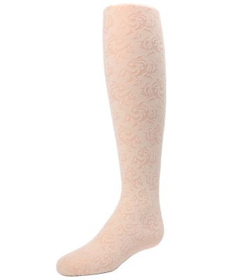 MeMoi Flower Bunches Girls Tights - Sheer Patterned Tights With Floral Design