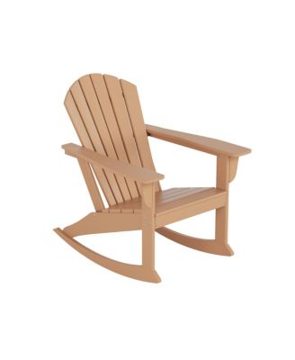 Outdoor Patio Poly Adirondack Rocking Chair Rocker