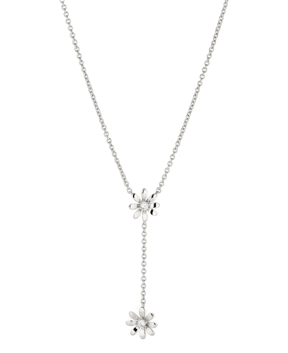 Ava Nadri Daisy Y Necklace In Silver
