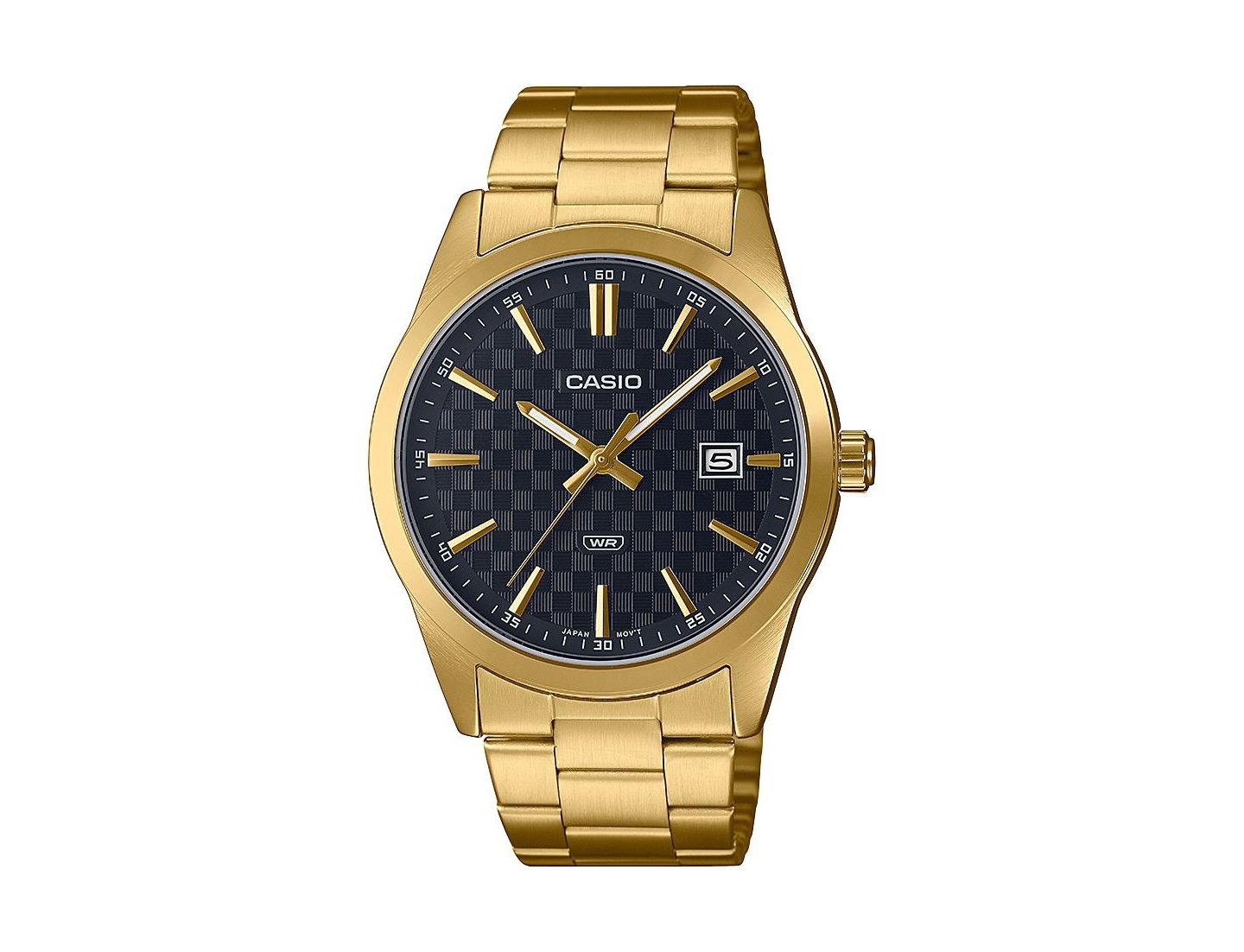 Мужские часы Casio Three-Hand Gold-Tone Stainless Steel Watch 41mm, MTPVD03G-1A — фото 1