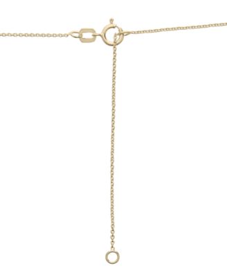 Diamond Horseshoe Pendant Necklace (1/6 ct. t.w.) in 14k White or Yellow Gold, 17" + 2" extender, Created for Macy's