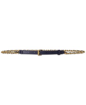 Lauren Ralph Lauren - Women's Leather & Chain Skinny Belt