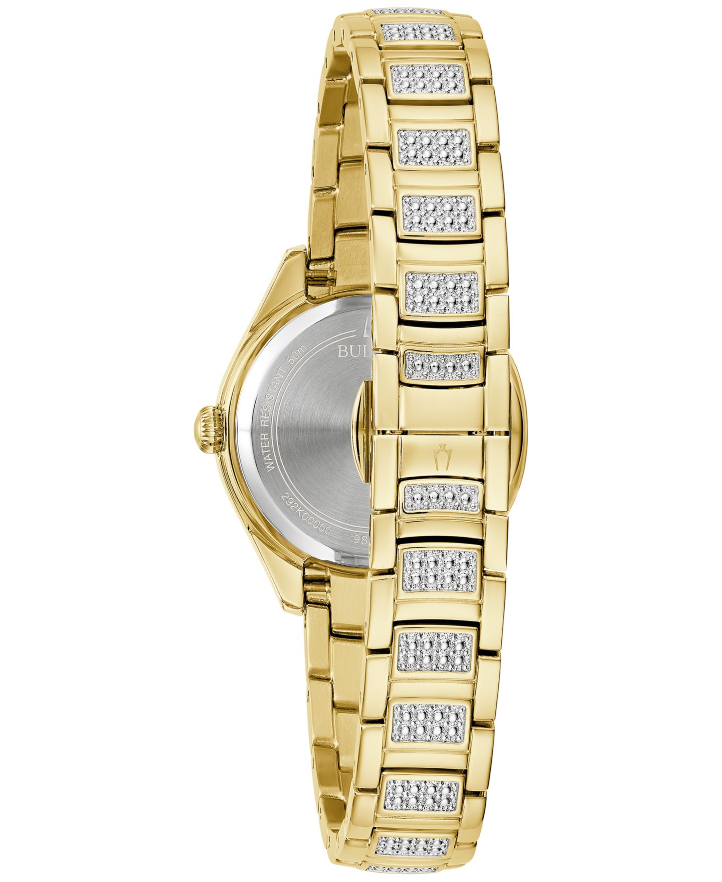 Женские часы Bulova Crystal Gold-Tone Stainless Steel Bracelet Watch 29mm — фото 3
