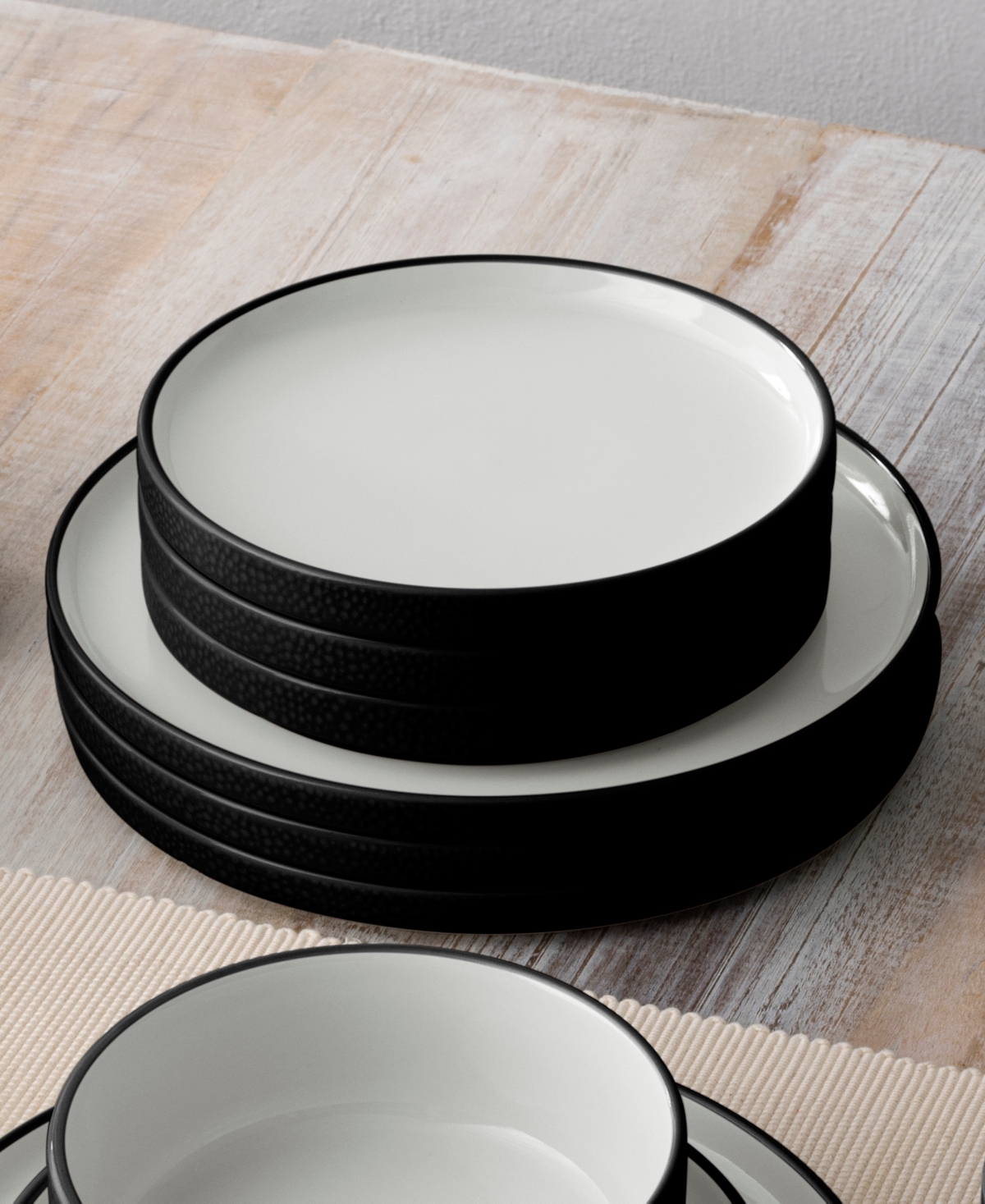 Noritake Colortex Stone Stax Dinner Plates, Set of 4