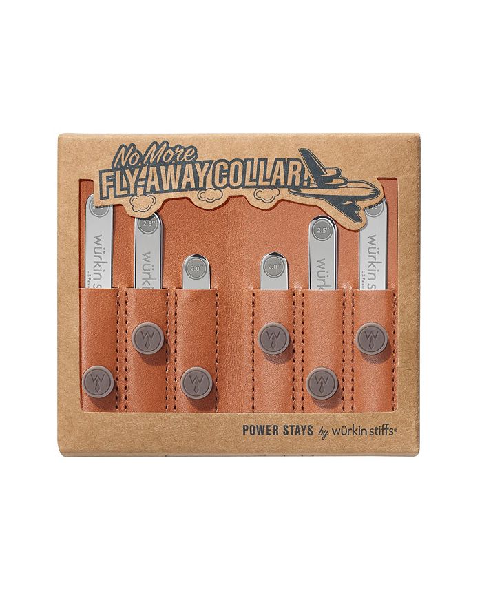 Wurkin Stiffs Tan Power Stays Leather Travel Set Collar