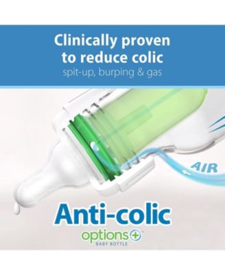 Baby 14 Piece Options+ Preemie & Newborn Anti-Colic Baby Bottle Set, Blue