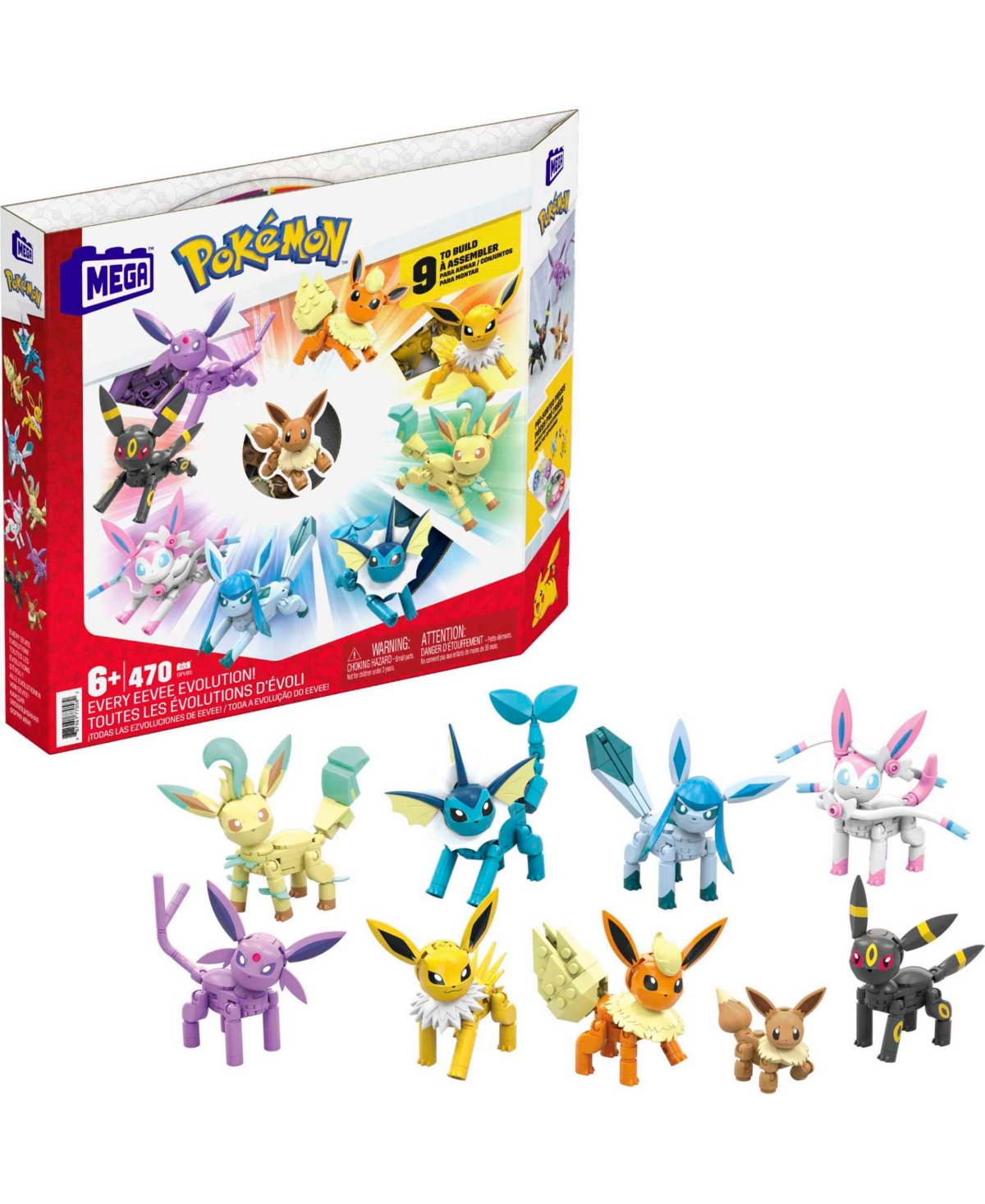 MEGA CONSTRUX POKEMON EVERY EEVEE EVOLUTION TOY BUILDING SET 