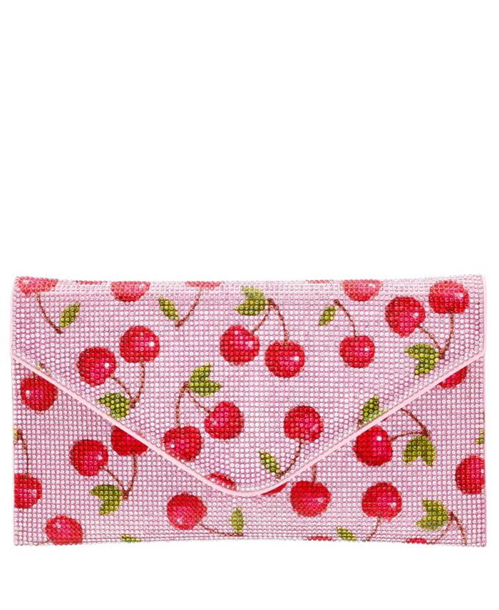 Cherry Blossom Tall Clutch w/ Red Liner