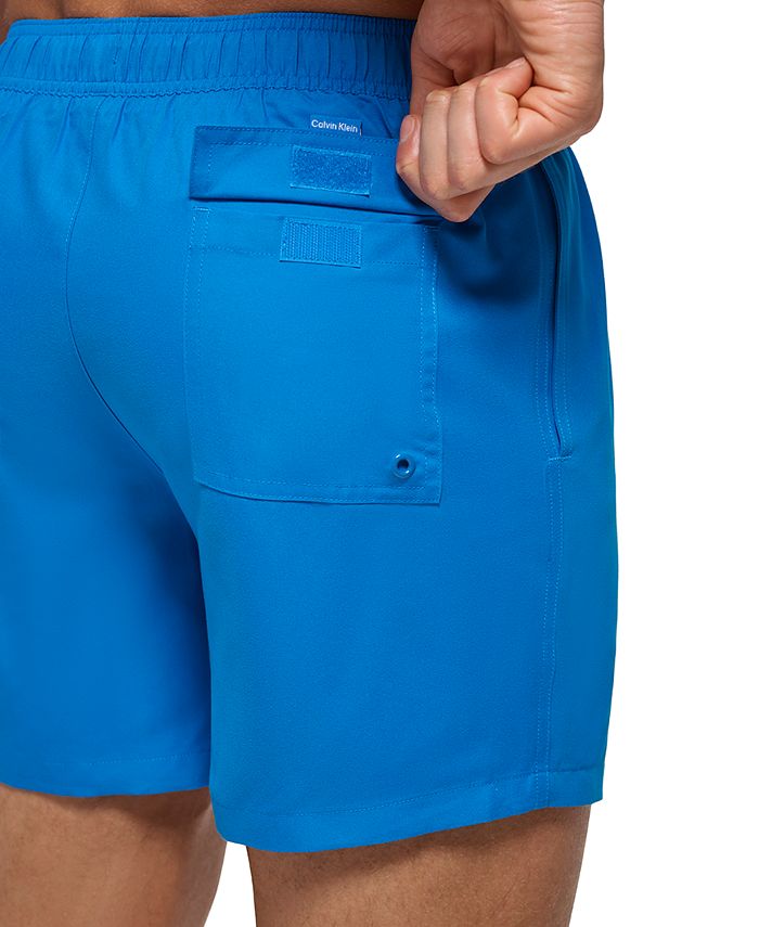 Calvin Klein Allover Monogram Logo Swim Shorts in Blue for Men