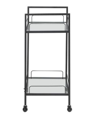 Serving Cart with Glass Shelves