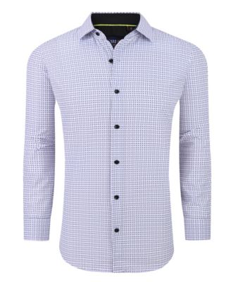 Men's Plaid Four-Way Stretch Button Down Slim Fit Shirt