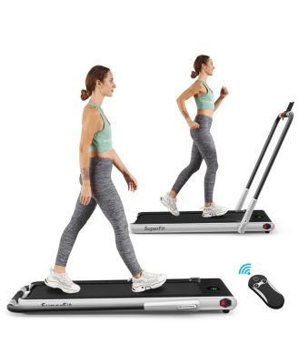 2.25HP 2-in-1 Folding Under Desk Treadmill Speaker Remote Control