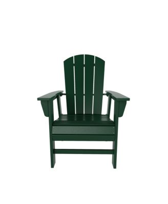 HDPE All-Weather Outdoor Patio Shell-Back Adirondack Dining Chair